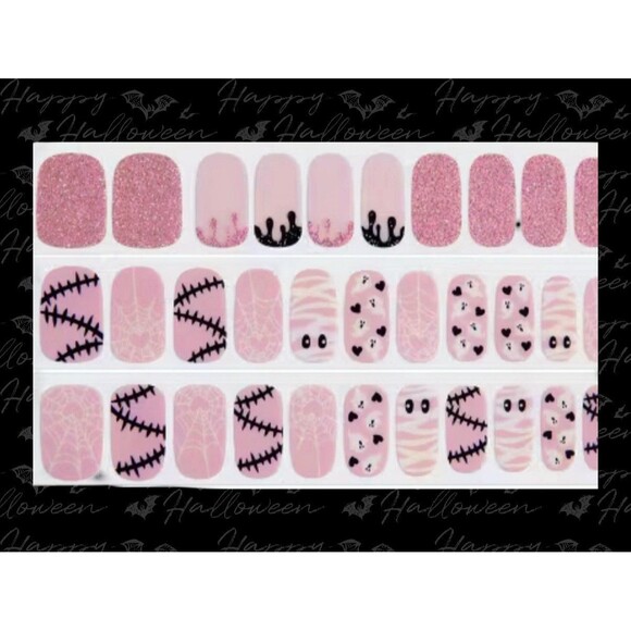 👻HALLOWEEN BUNDLE-Dashing Diva Gloss Gel Nail Strips & Silver Pumpkin Earrings - Picture 3 of 5